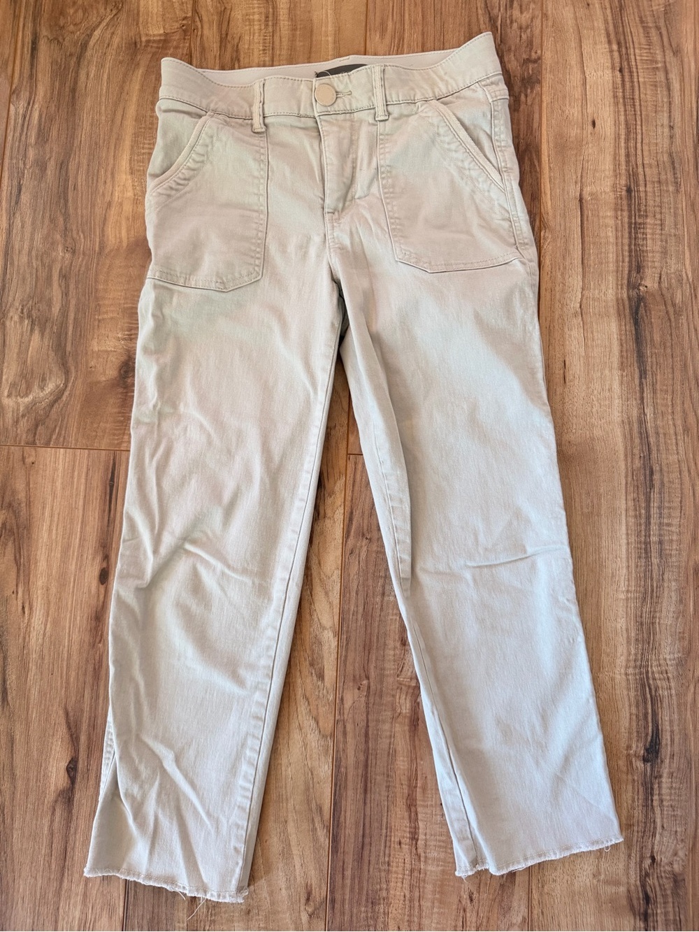 Wit & Wisdom Women’s Light Beige Khaki Casual Straight-Leg Capri Pants Size 4